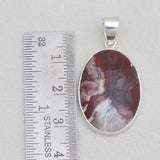 Crazy Lace Agate Silver Pendants