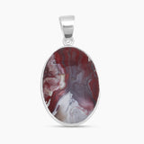 Crazy Lace Agate Silver Pendants