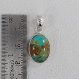 Boulder Turquoise Silver Pendant