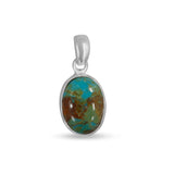 Boulder Turquoise Silver Pendant