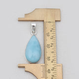 Teardrop Larimar Sterling Silver Pendants