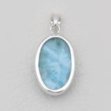 925 Sterling Silver Larimar Pendants