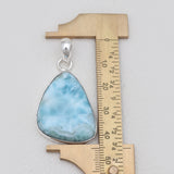 Natural Larimar Sterling Silver Pendants