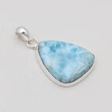 Natural Larimar Sterling Silver Pendants