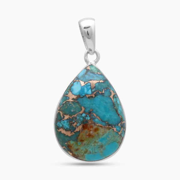 925 Silver Blue Copper Turquoise Pendants