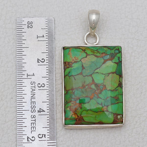 Green Copper Turquoise Silver Pendants