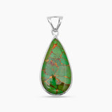 Green Copper Turquoise Silver Plain Pendants