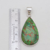 Green Copper Turquoise Silver Plain Pendants
