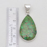 Green Copper Turquoise Silver Plain Pendants