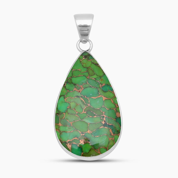 Green Copper Turquoise Silver Plain Pendants