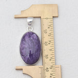925 Sterling Silver Charoite Pendants