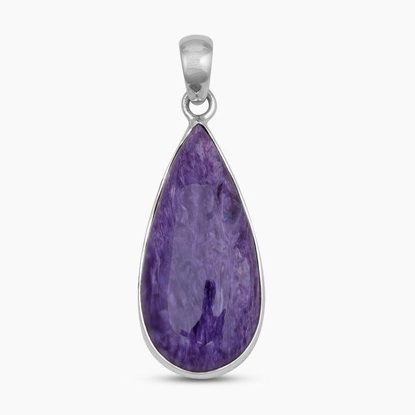 925 Sterling Silver Charoite Pendants