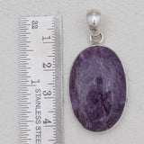 925 Sterling Silver Charoite Pendants