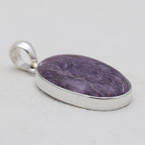 925 Sterling Silver Charoite Pendants