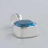 925 Sterling Silver Blue Topaz Pendant