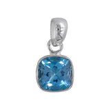 925 Sterling Silver Blue Topaz Pendant