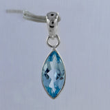 925 Sterling Silver Blue Topaz Pendant