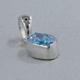 925 Sterling Silver Blue Topaz Pendant