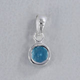 925 Sterling Silver Blue Topaz Pendant