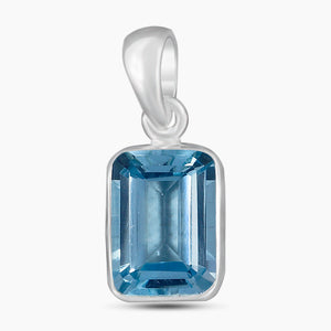 925 Silver Blue Topaz Pendants