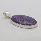 Purple Copper Turquoise Silver Pendants