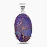 Purple Copper Turquoise Silver Pendants