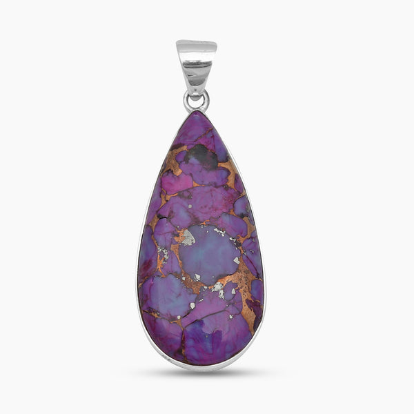 Purple Copper Turquoise Silver Pendants