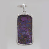 Purple Copper Turquoise Silver Pendants