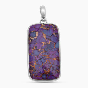 Purple Copper Turquoise Silver Pendants