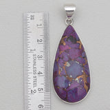 Purple Copper Turquoise Silver Pendants
