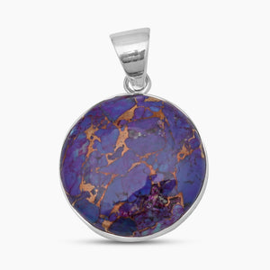 925 Sterling Silver Purple Turquoise Pendants