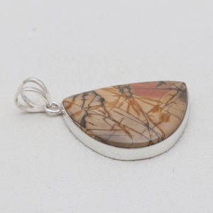 Natural Cherry Creek Jasper Silver Pendants