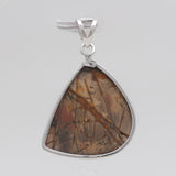 Natural Cherry Creek Jasper Silver Pendants