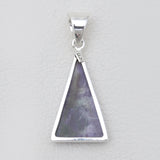 Triangle Cut Morado Opal Silver Pendants