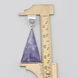 Triangle Cut Morado Opal Silver Pendants
