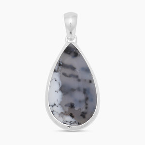 Dendritic Opal Silver Plain Pendants