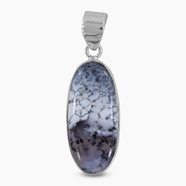 925 Sterling Silver Dendritic Opal Pendants