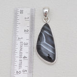 Psilomelane Silver Plain Pendants