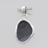Psilomelane Silver Plain Pendants