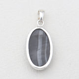 925 Sterling Silver Psilomelane Pendants