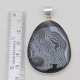 Psilomelane Silver Plain Pendants