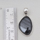 Psilomelane Silver Plain Pendants