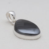 Psilomelane Silver Plain Pendants