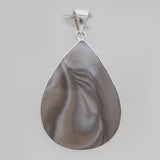 925 Sterling Silver Polish Flint Jasper Pendants