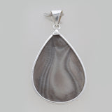 925 Sterling Silver Polish Flint Jasper Pendants