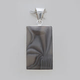 925 Sterling Silver Polish Flint Jasper Pendants