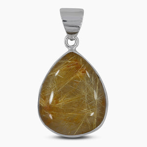 Rutilated Quartz Silver Pendants