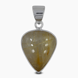 Rutilated Quartz Silver Pendants