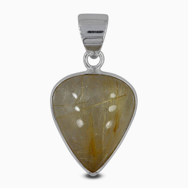 Rutilated Quartz Silver Pendants