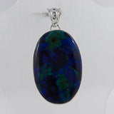 Azurite Malachite Silver Pendant